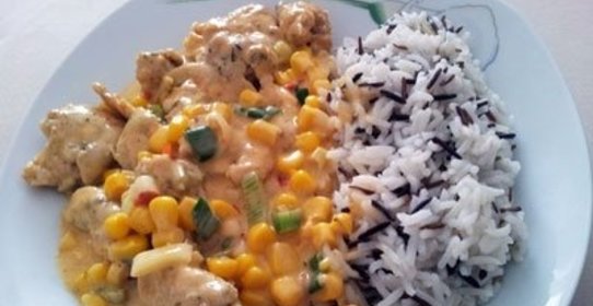 Мясо с кукурузой