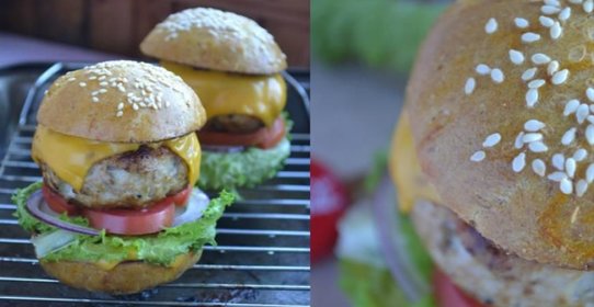 Индибургер с котлетой на гриле