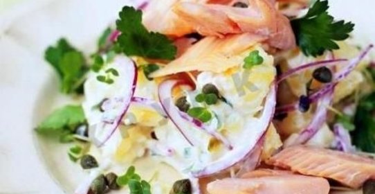Салат из рыбы горячего копчения