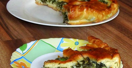 Пирог с моцареллой