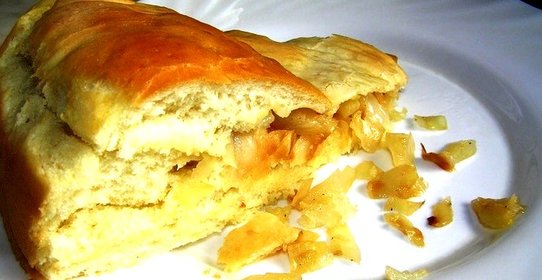 Постный пирог с капустой