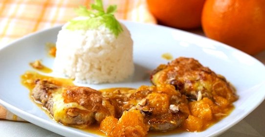 Говядина с апельсином и карри