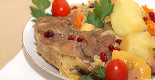 Баранина с овощами