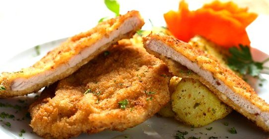 Телятина с картофельным салатом