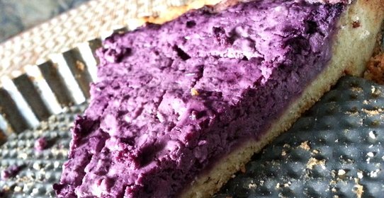 Творожный пирог с черникой