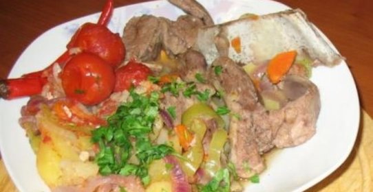 Баранина в казане с картошкой