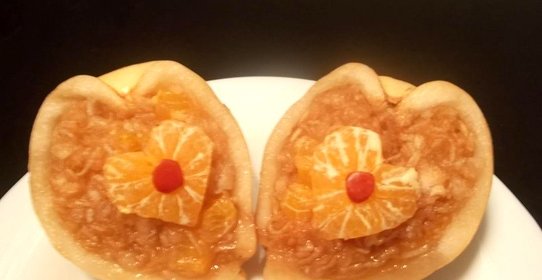 Грушевый десерт-валентинка