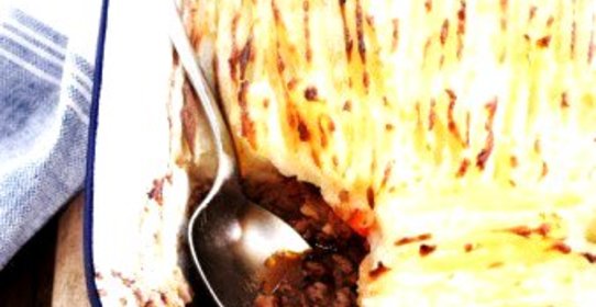 Картофельный пирог с курицей и сыром