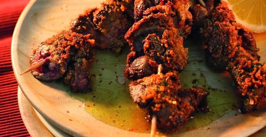 Шашлычки из куриной печени с ароматом фенхеля