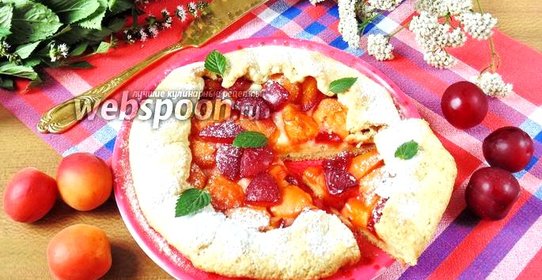 Галета с алычой и абрикосами