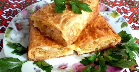 Пирог с капустой из лаваша