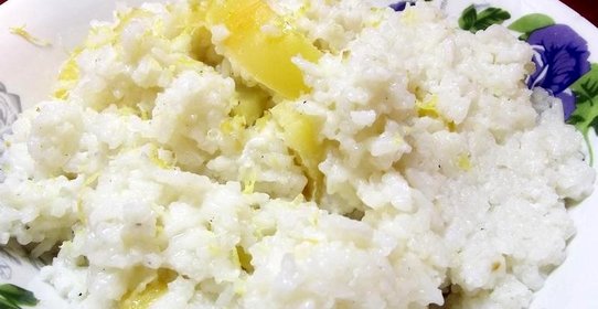 Рис с яйцом и лимоном