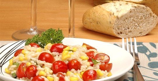 Ризотто с запеченными помидорами