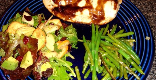 Мясо с брусникой