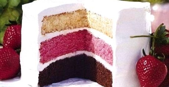 Разноцветный торт с сырным кремом