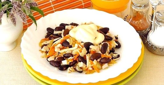 Салат из зерновой фасоли