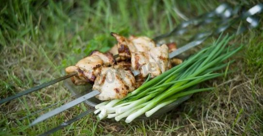 Шашлык из курицы на пиве с молоком