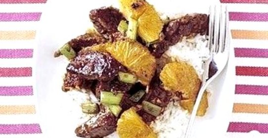 Говядина с апельсинами