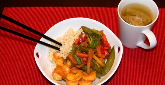 Креветки в соусе терияки