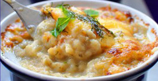 Баклажановый мусс под сырной корочкой