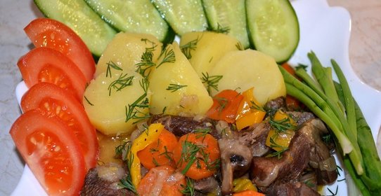 Говядина с шампиньонами