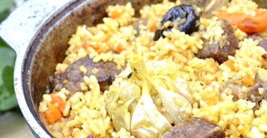 Плов на костре со свининой