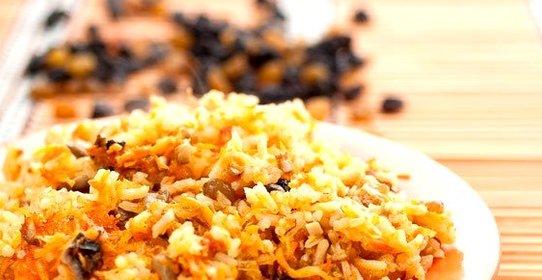 Плов с шампиньонами