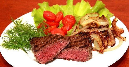 Говядина на сковороде гриль