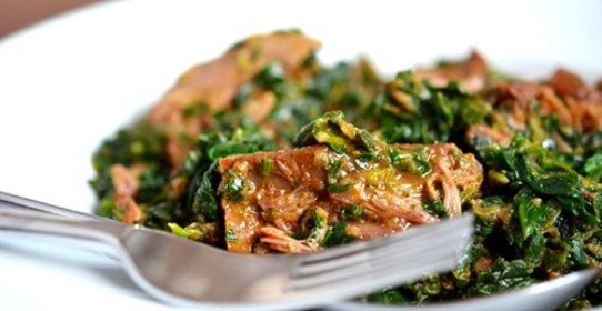 Баранина со шпинатом