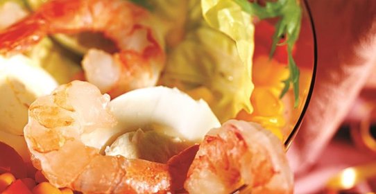 Салат с креветками