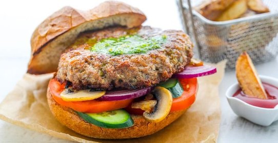 Сочные котлеты из индейки для бургера