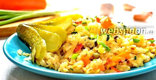 Постный плов с овощами