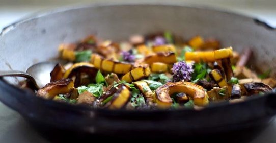 Запеченный сквош с тофу