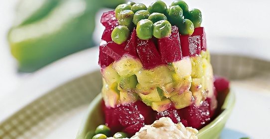 Летний винегрет с заправкой из хрена