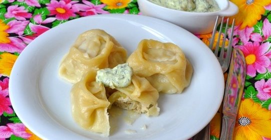 Манты с курицей
