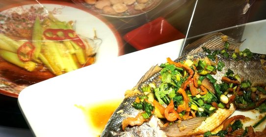 Имбирный сибас на пару