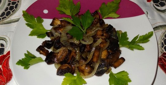 Жареные грибы шампиньоны