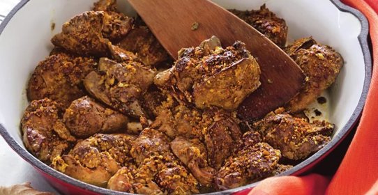 Жареная куриная печенка с душистыми специями