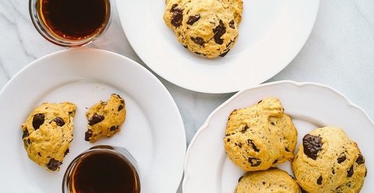 Печенья на оливковом масле с шоколадом