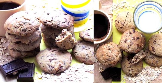 Овсяное печенье с имбирем и шоколадной крошкой