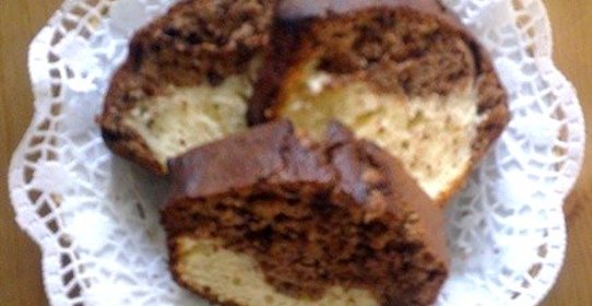 Мраморный кекс с шоколадом