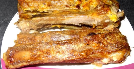 Свиные ребрышки в горчичном соусе