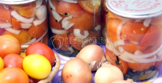 Салат из помидор с луком на зиму