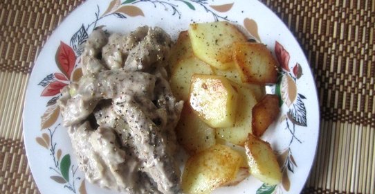 Бефстроганов с говядиной