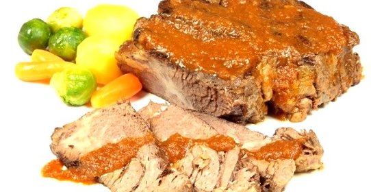 Говядина тушеная куском