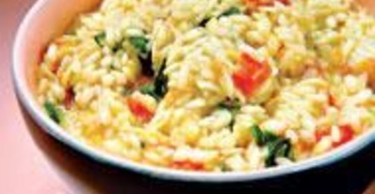 Ризотто с раками, шафраном и крапивой