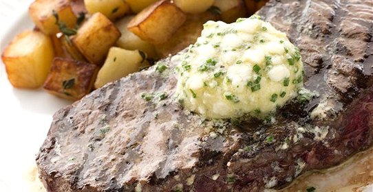 Говядина жареная (антрекот) с картофелем