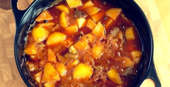 Говядина с картошкой в казане