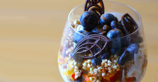 Парфе с персиками