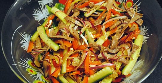 Китайский салат с языком